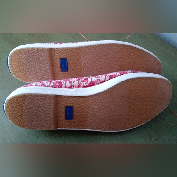 Keds Red & White Patterned Canvas Sneakers - Picture 6 of 7